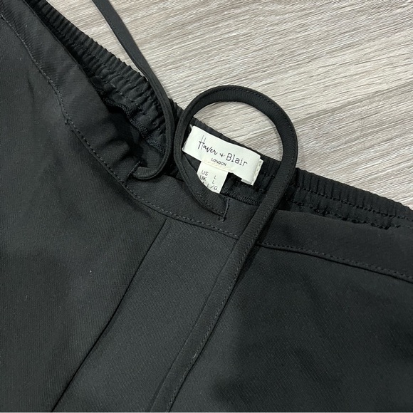 Haven + Blair Pull On Wide Leg Black Trousers L - Picture 2 of 5